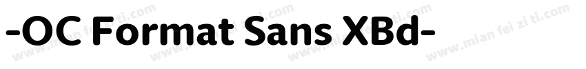 -OC Format Sans XBd字体转换